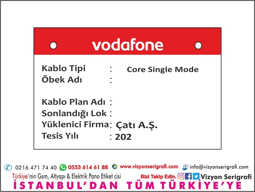 Vodafone menhol etiketi